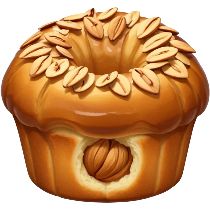 French kougelhopf with almonds on the top emoji