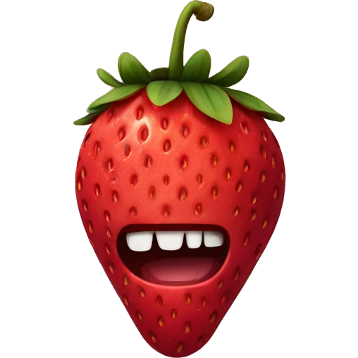 Horrifying strawberry  emoji