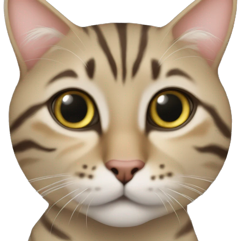 Милый котик с круассаном emoji