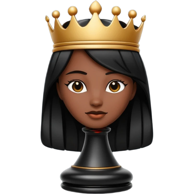Black chess queen emoji