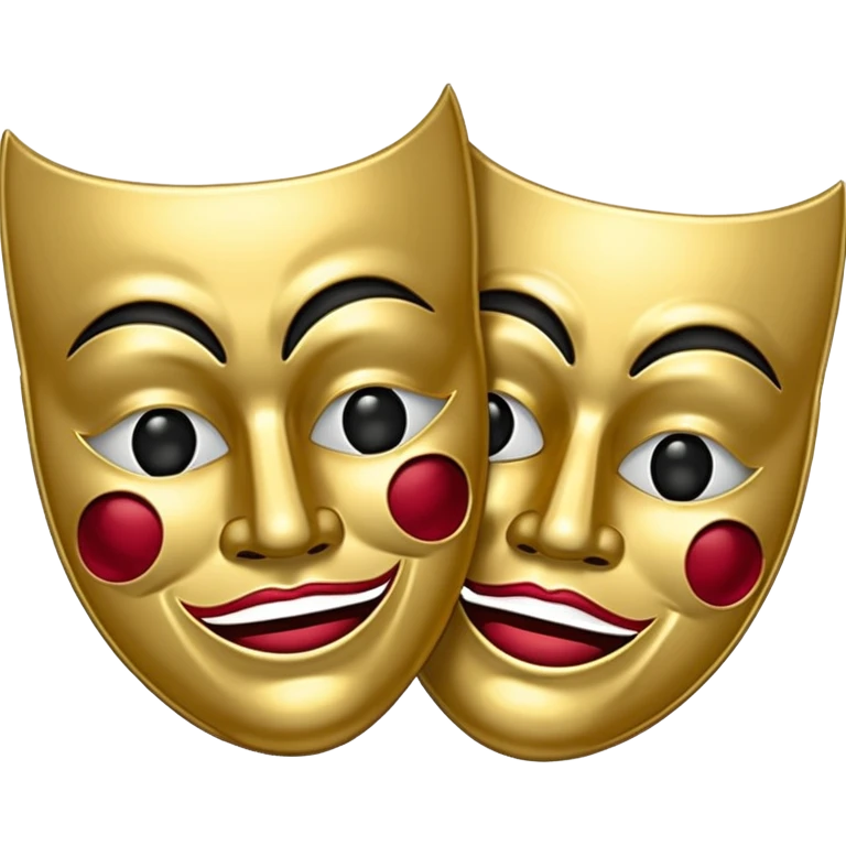 Happy and sad masks theater emoji