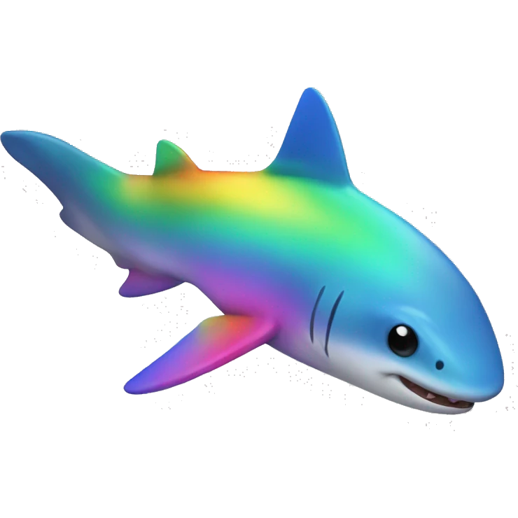 Rainbow shark emoji