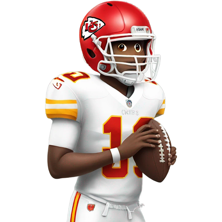 Chiefs with football  emoji
