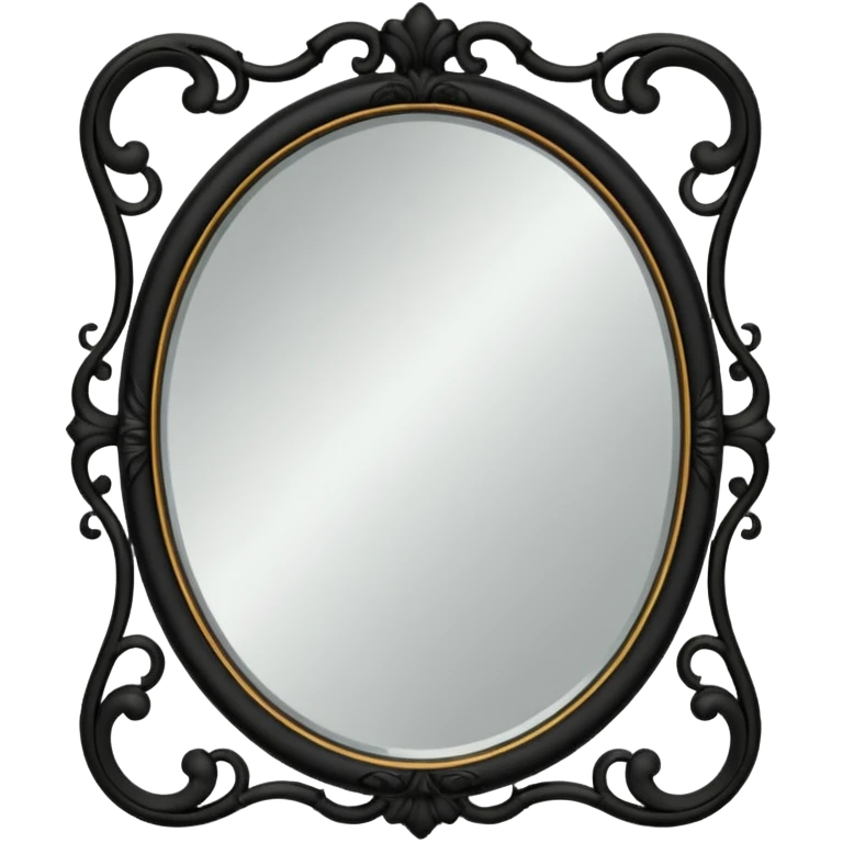 mirror with curly silhouette reflection emoji