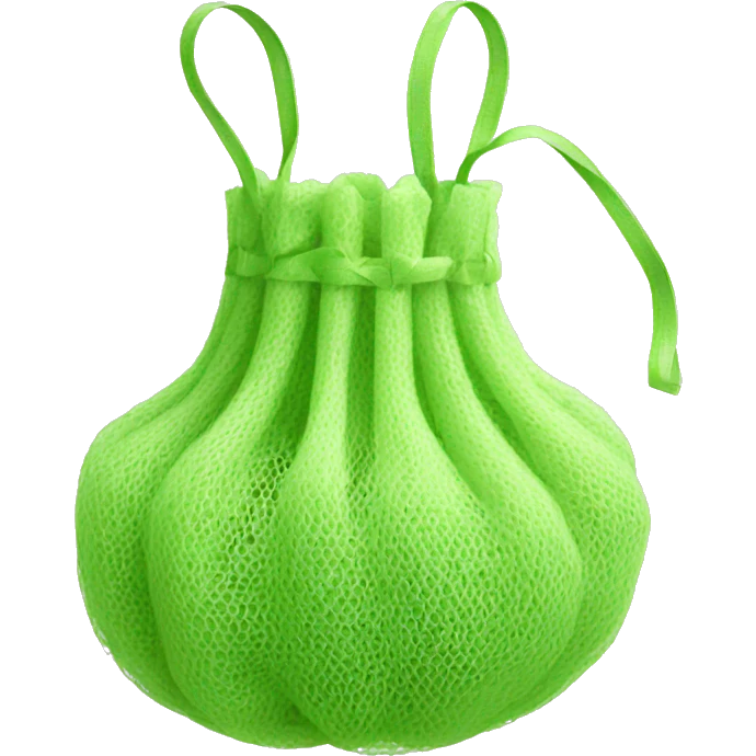 Synthetic mesh loofah emoji