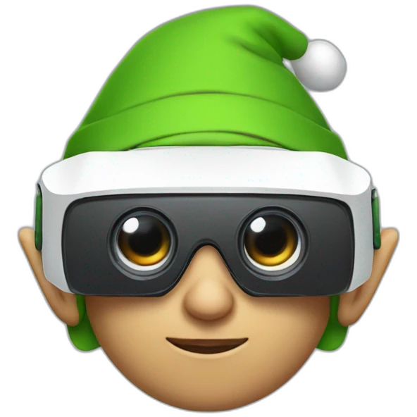 elf wearing vr headset emoji