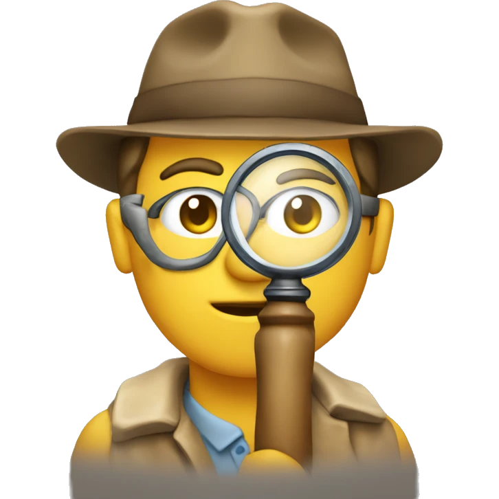 an archeologist with a magnifying glass emoji