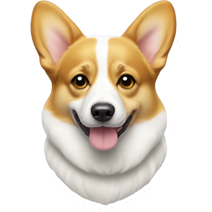 corgi white and yellow emoji