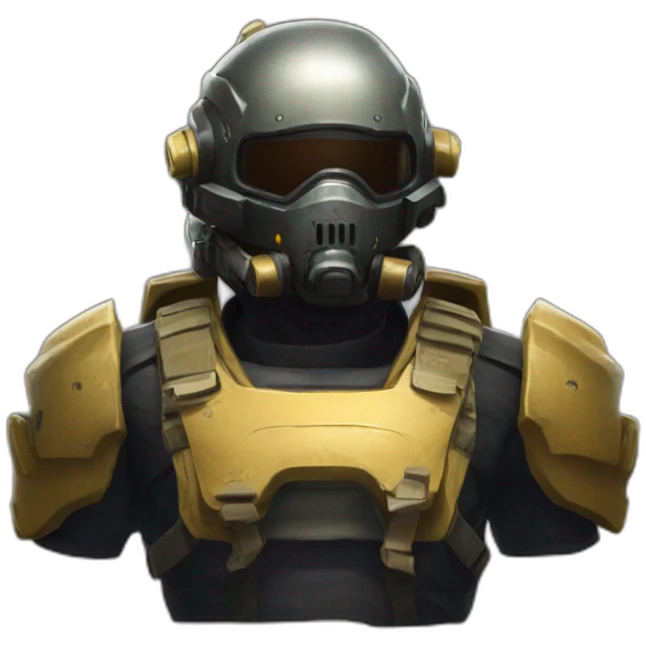 Helldivers 2 salute. towards chest emoji