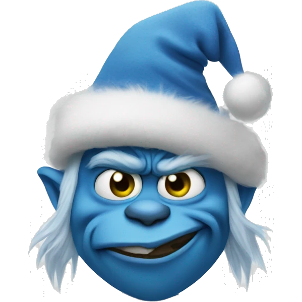 Blue grinch emoji