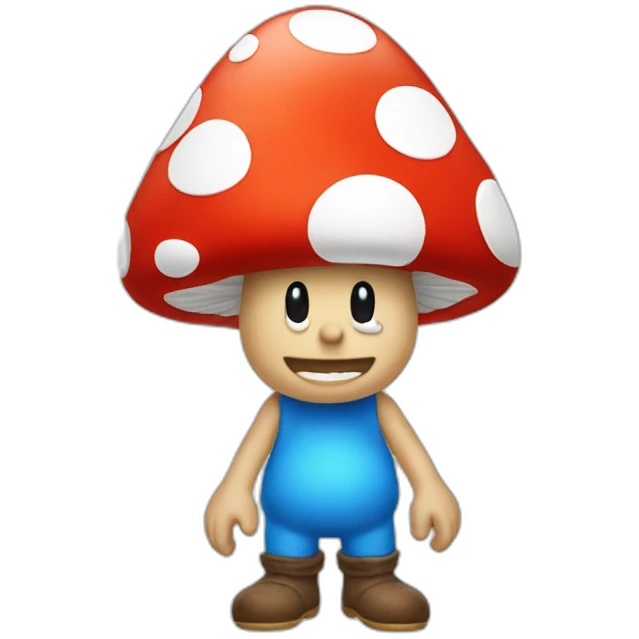 mushroom smurf emoji