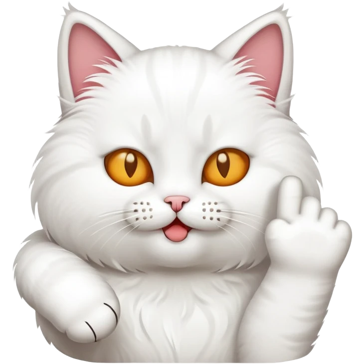 cat showing middle finger  emoji
