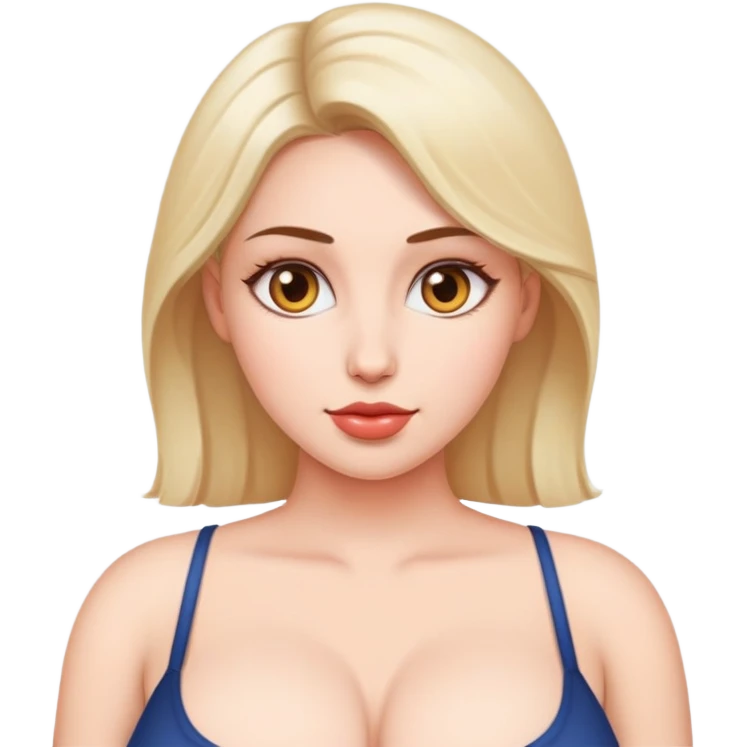 naked woman with big tits emoji