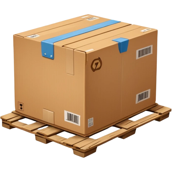 a shipping box on a shipping pallet emoji