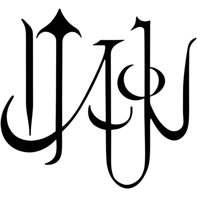 Decorative name sticker with the name حسیب in beautiful Arabic calligraphy emoji