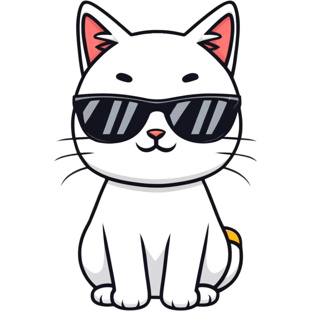 Cat with sunglasses emoji