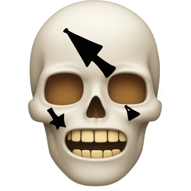 Shh emoji with as a skull  emoji