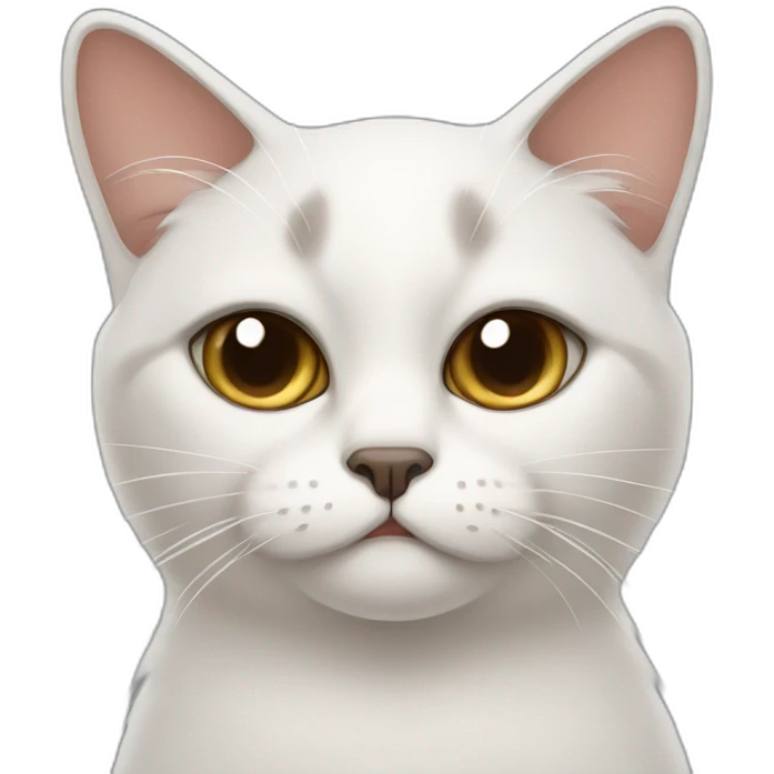 Snowshoe cat frown emoji