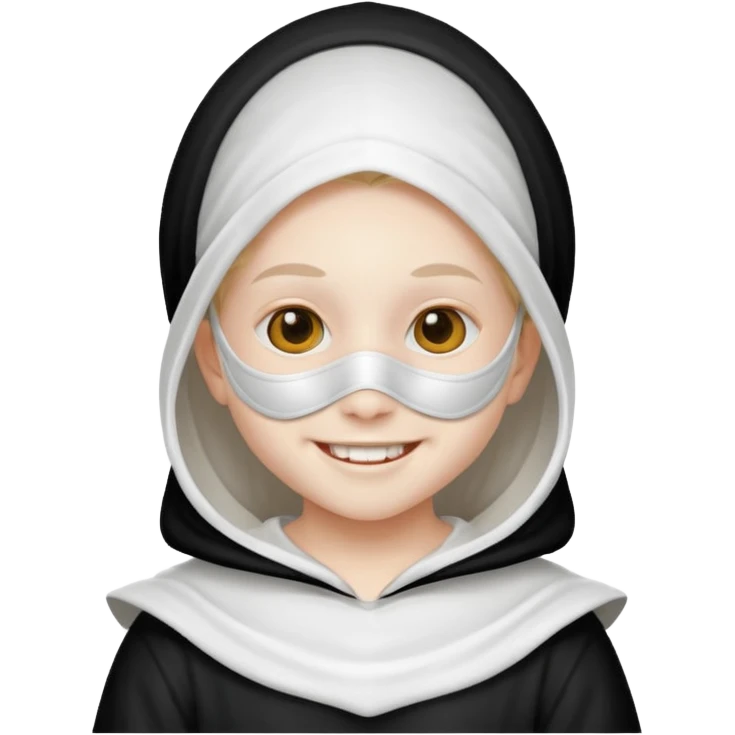 kid with hallowen white costumes emoji