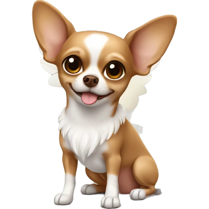 brown chihuahua angel emoji