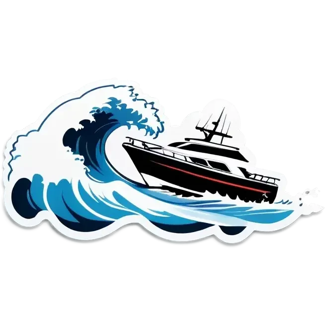 recreational boat in waves emoji