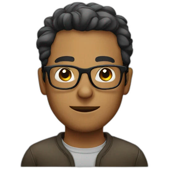 Man with glasses emoji