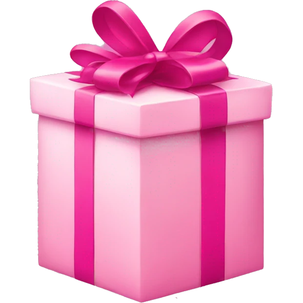 Light pink present with a hot pink bow emoji