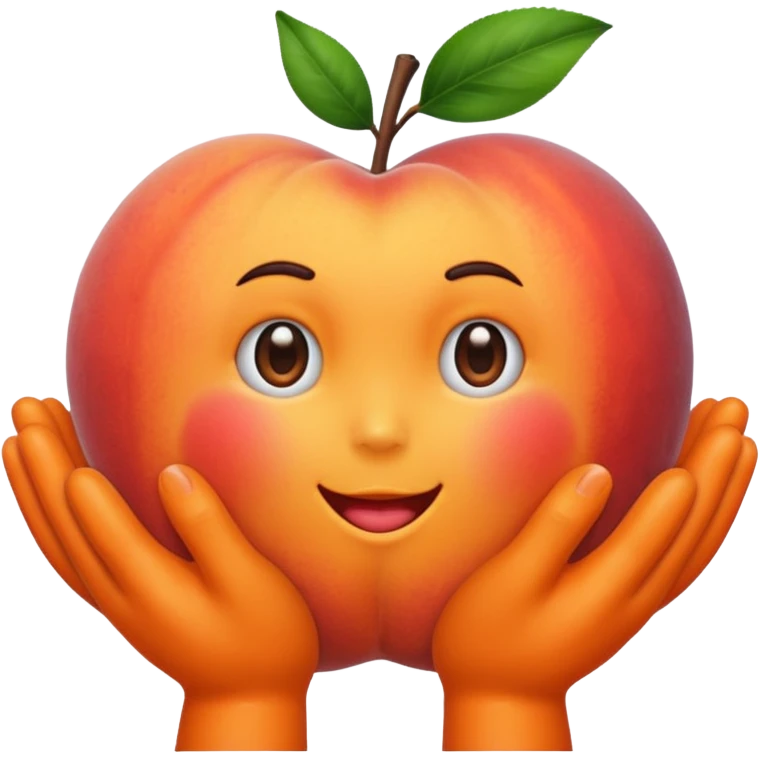 Peach with hands on it emoji