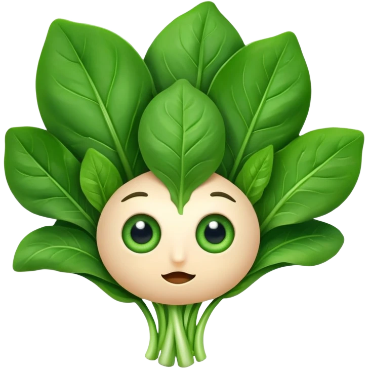 Spinach with eyes emoji