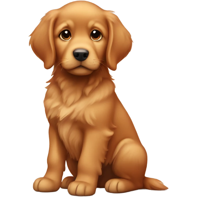 Adorable red retriever puppy emoji