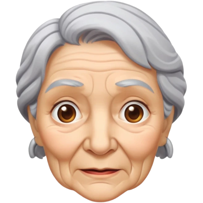old woman standing  emoji