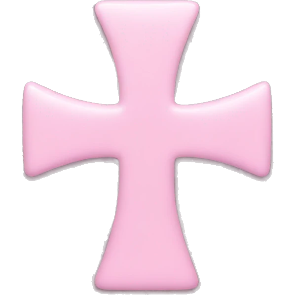 Pastel pink  cross emoji