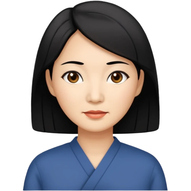a middle-aged Asian woman emoji