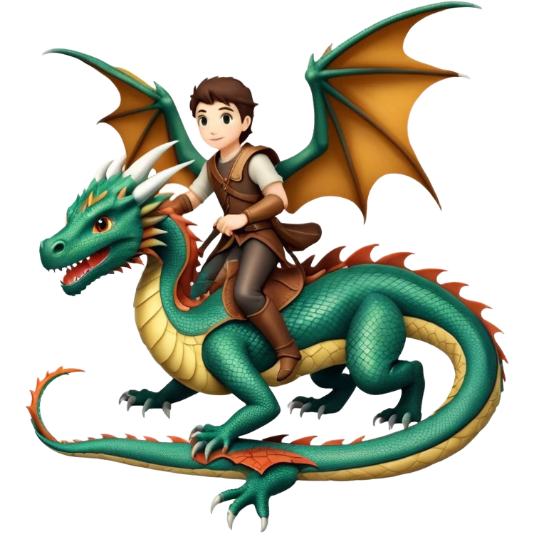 person flying on a dragon emoji