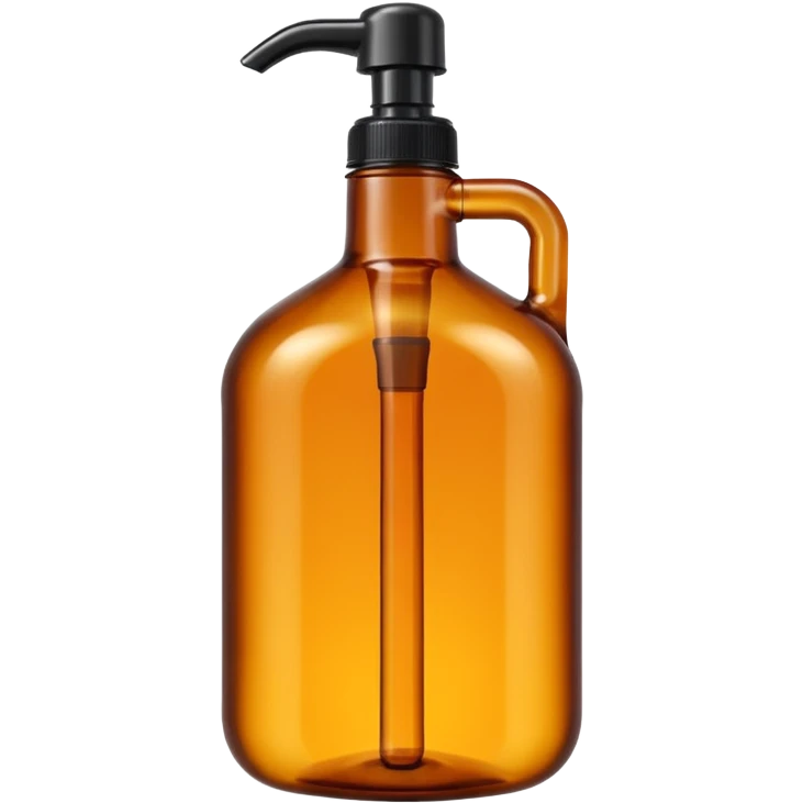 Amber large pump bottle gallon emoji