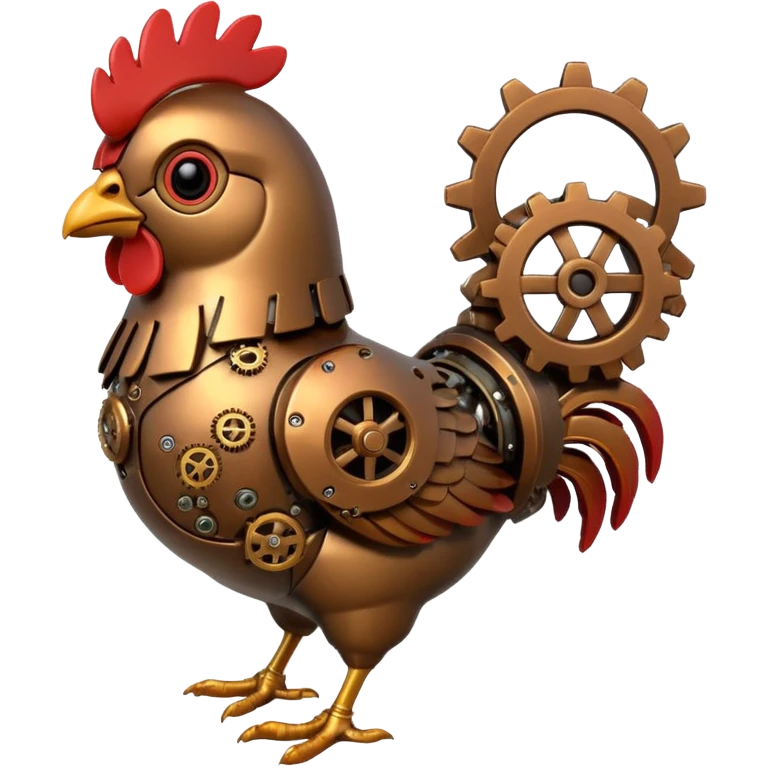 Robo steampunk chicken   emoji