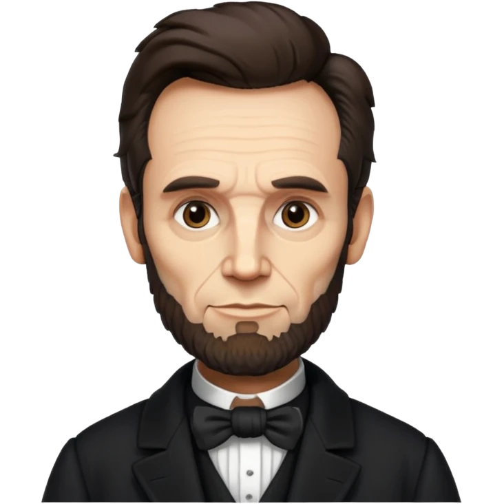 Illustrate Abraham Lincoln with  beard & classic black coat emoji