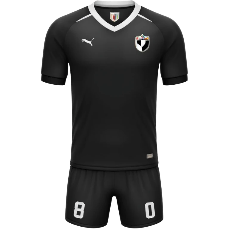 maillot football bande noir sans numéro ni logo emoji
