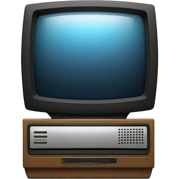 TV with built in VCR player emoji