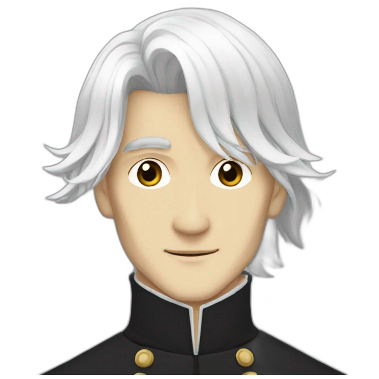 Nikolai gogol anime white hair emoji