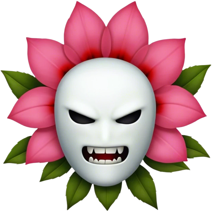 flower with scary theeth but no face emoji
