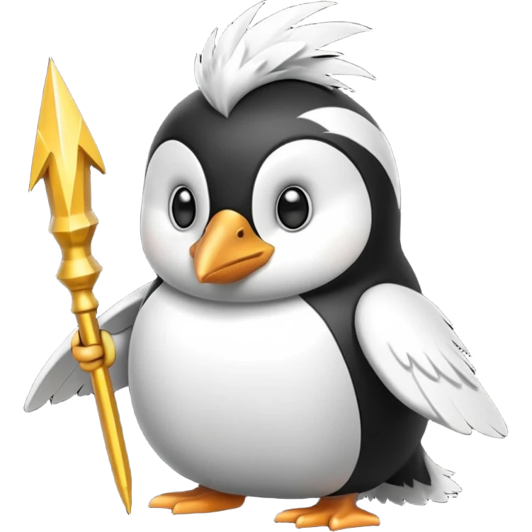 pengiun zeus holding lightning emoji