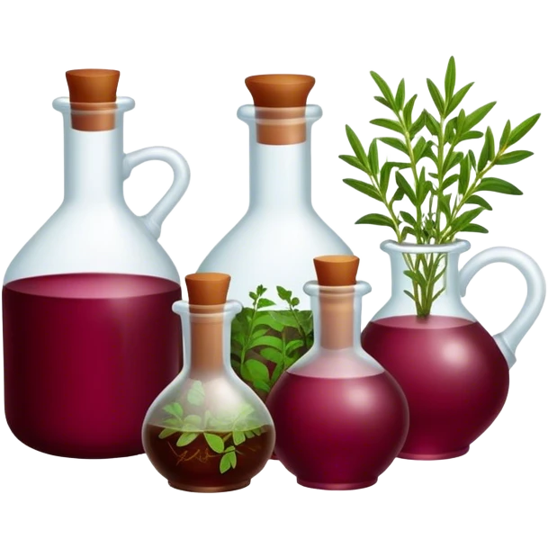 The burgundy color of herbs and potions emoji