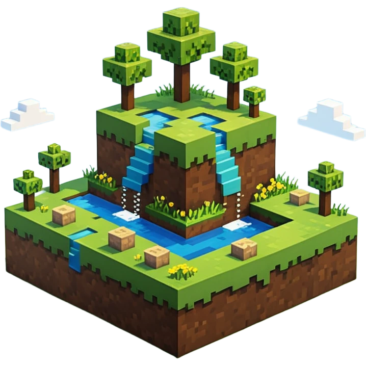 Minecraft but in minecraft emoji