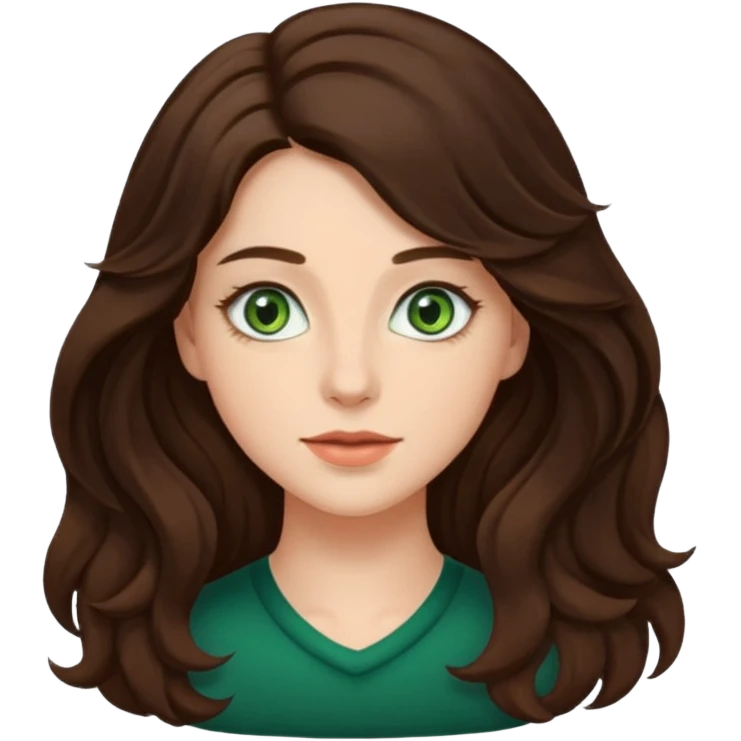 Clara Soccini , una ragazza di 26 anni con i capelli lunghi e ondulati e gli occhi verdi e piccoli a mandorla, i capelli sono castano scuro emoji