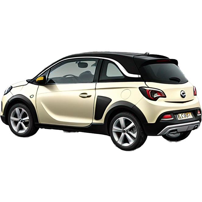 opel adam rocks in cream with black top and big sliding roof emoji