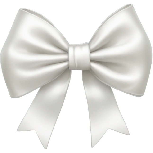 white satin bow emoji