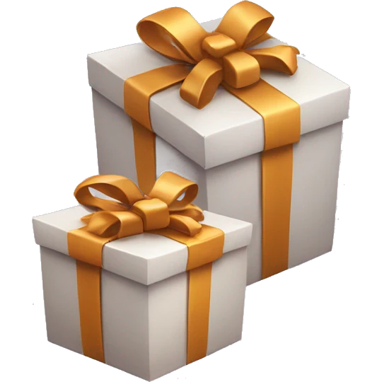 Two gift packages emoji