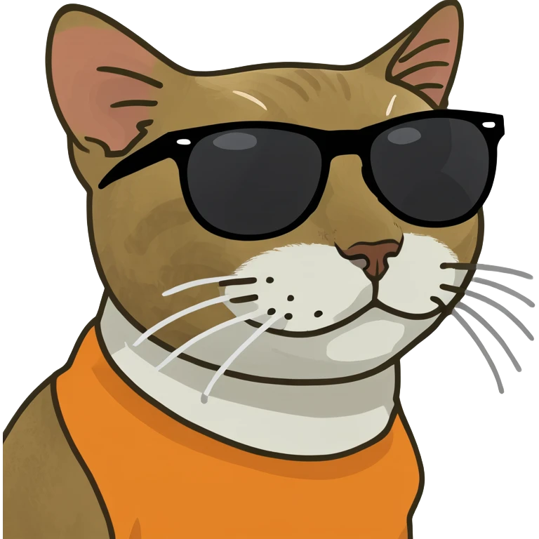 Cat with sunglasses emoji