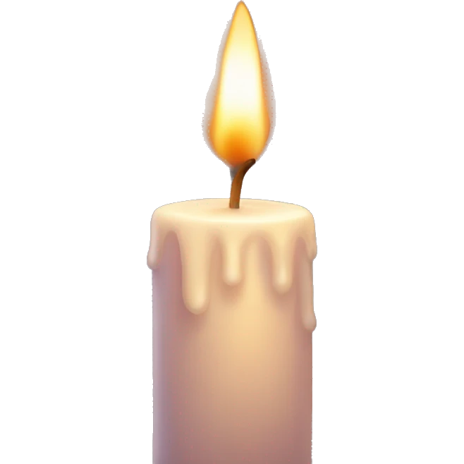  A single lit candle casting a soft glow. emoji